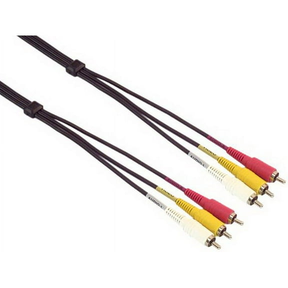 IEC M7385 Stereo VCR Audio and Video RCA Cable 6'