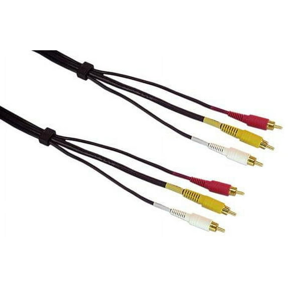 IEC M7387 Stereo VCR Audio and Video RCA Cable with Gold Connectors 6'