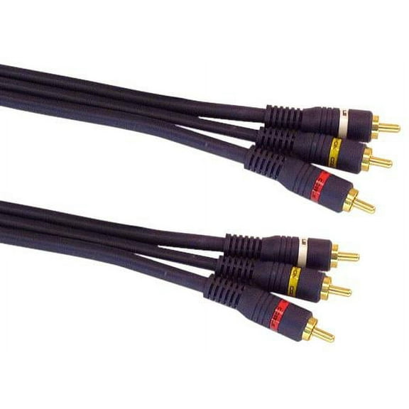IEC M7393-25 3 RCA to 3 RCA Blue Python Cable for Hi Resolution Signals 25'
