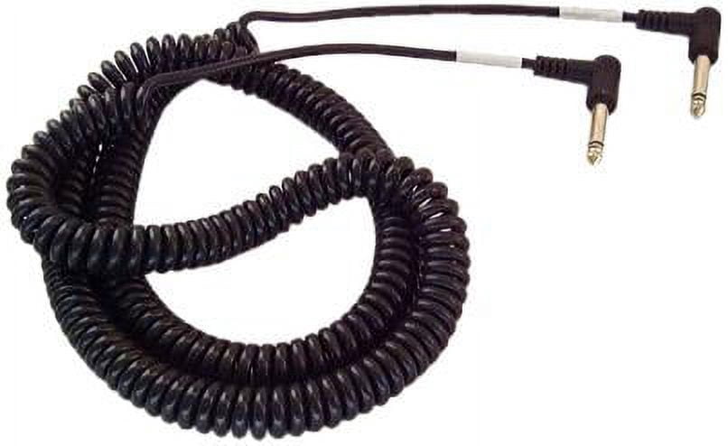 IEC M7417-25 "1/4"" Mono w/right Angle Male to Male Coiled Guitar Cable 25'"