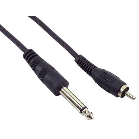 IEC M7450-06 "1/4"" Mono Male to RCA Male Audio Cable 6'"