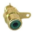 thumbnail image 1 of IEC PHONOF-MT-GN RCA Phono Female Panel Mount Green Connector, 1 of 1