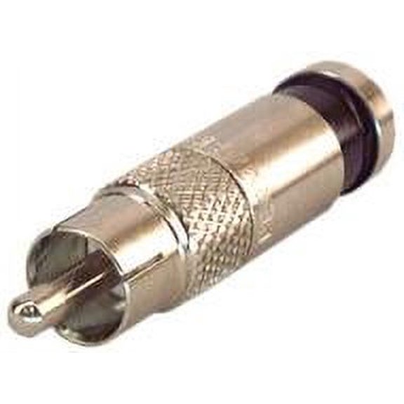 IEC RCAPS-RG6-BK RCA Male Coax PermaSeal Connector for RG6 BLACK
