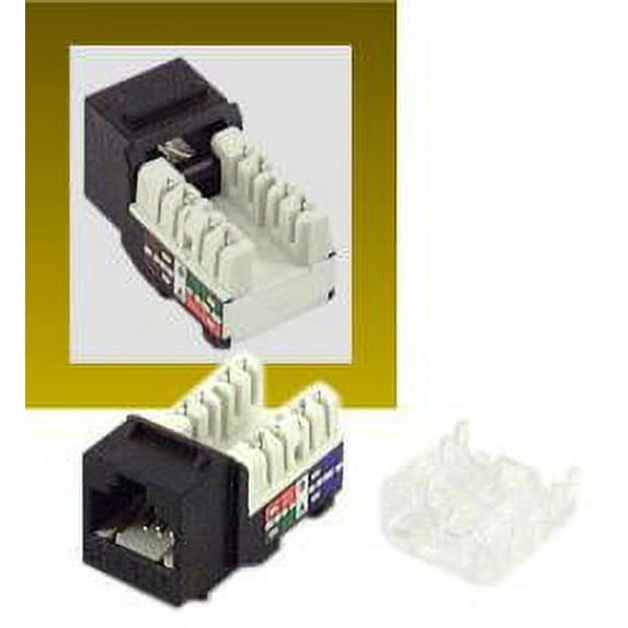 IEC RH4508F-MT-BKL6 RJ4508 Female Narrow Keystone Connector Black Category 6