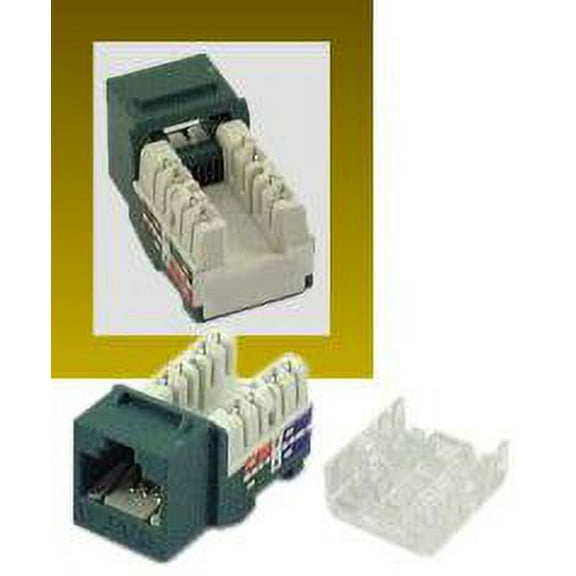 IEC RH4508F-MT-GNL6 RJ4508 Female Narrow Keystone Connector Green Category 6