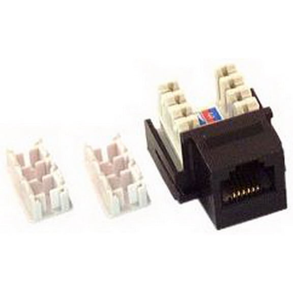 IEC RJ1106F-MTBK110 RJ11 6 Position Keystone Connector Female Black with 110 Termination
