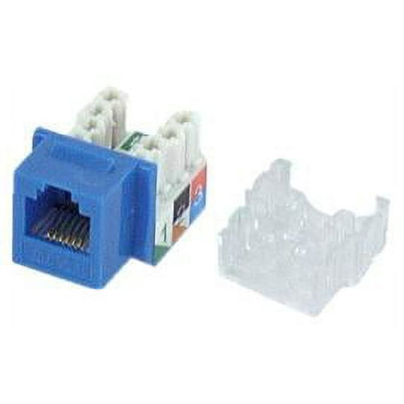 IEC RJ1106F-MTBU110 RJ11 6 Position Keystone Connector Female Blue with 110 Termination