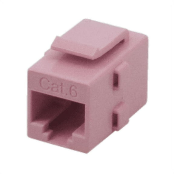 IEC RJ4508F-F-MPIL6 RJ4508 Keystone Connector Female to Female Category 6 PINK