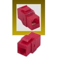 thumbnail image 1 of IEC RJ4508F-F-MRDL5 RJ4508 Keystone Connector Female to Female Category 5e Red, 1 of 1