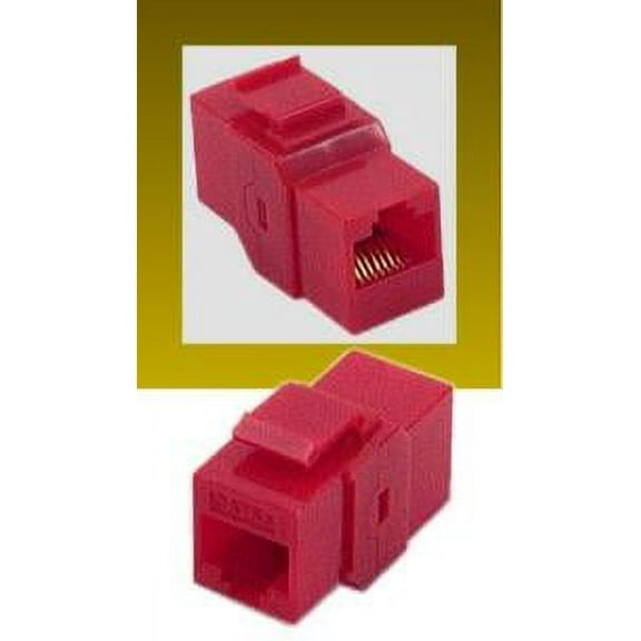 IEC RJ4508F-F-MRDL5 RJ4508 Keystone Connector Female to Female Category 5e Red