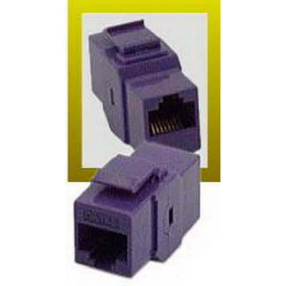 IEC RJ4508F-F-MVTL5 RJ4508 Keystone Connector Female to Female Category 5e Purple