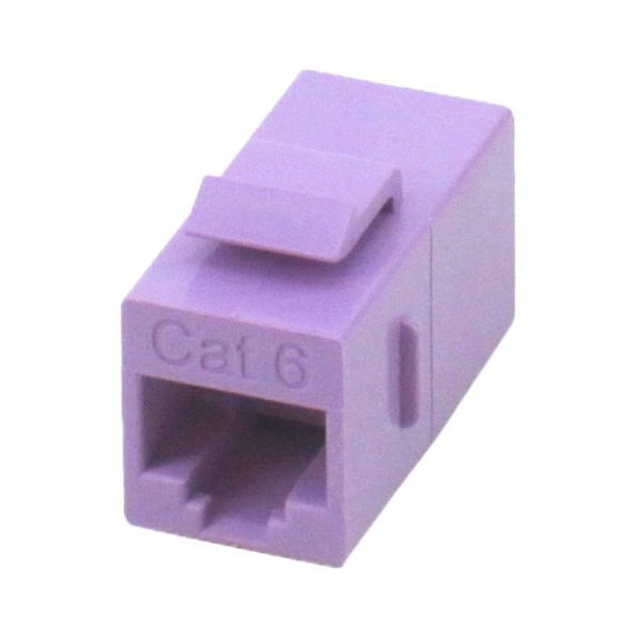 IEC RJ4508F-F-MVTL6 RJ4508 Keystone Connector Female to Female Category 6 Purple