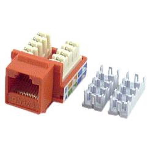 IEC RJ4508F-MT-ORL6 RJ4508 Female Keystone Connector Orange Category 6