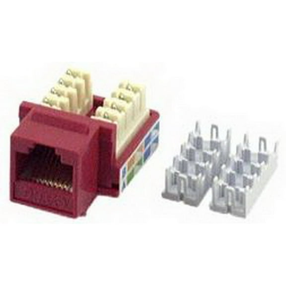 IEC RJ4508F-MT-RDL6 RJ4508 Female Keystone Connector Red Category 6