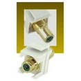 thumbnail image 1 of IEC RJRCAGF-F-WH-G Green RCA Female to Female Connector with Gold Contacts on White Keystone, 1 of 1