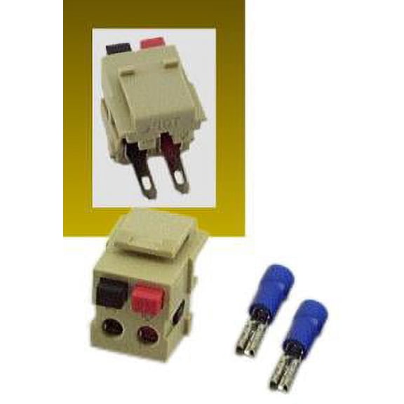 IEC RJSPKR-IV Speaker Terminals in Keystone Ivory