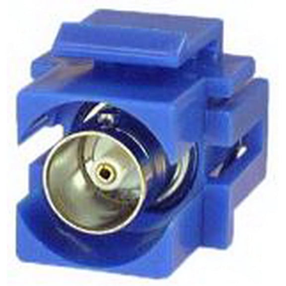 IEC RMBNC-BU BNC 75 Ohm Female to Female Flush Mount Keystone Connector Plate Insert Blue