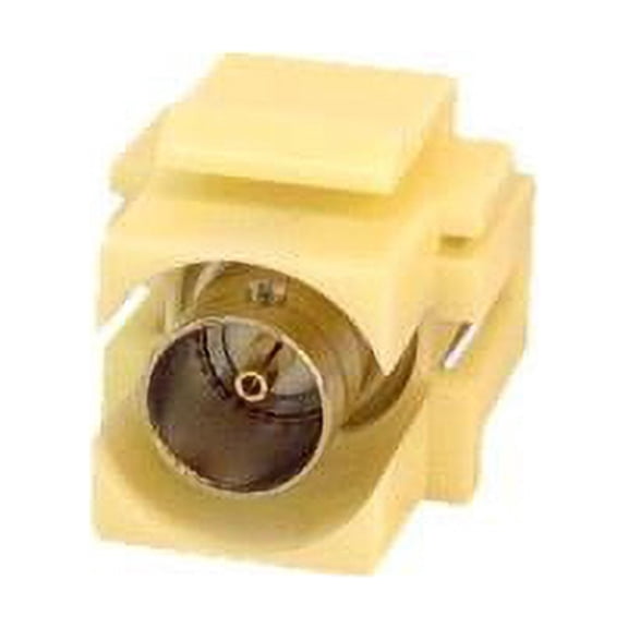 IEC RMBNC-IV BNC 75 Ohm Female to Female Flush Mount Keystone Connector Plate Insert Ivory