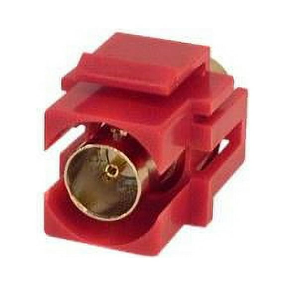 IEC RMBNC-RD BNC 75 Ohm Female to Female Flush Mount Keystone Connector Plate Insert Red