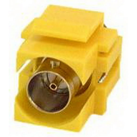 IEC RMBNC-YE BNC 75 Ohm Female to Female Flush Mount Keystone Connector Plate Insert Yellow