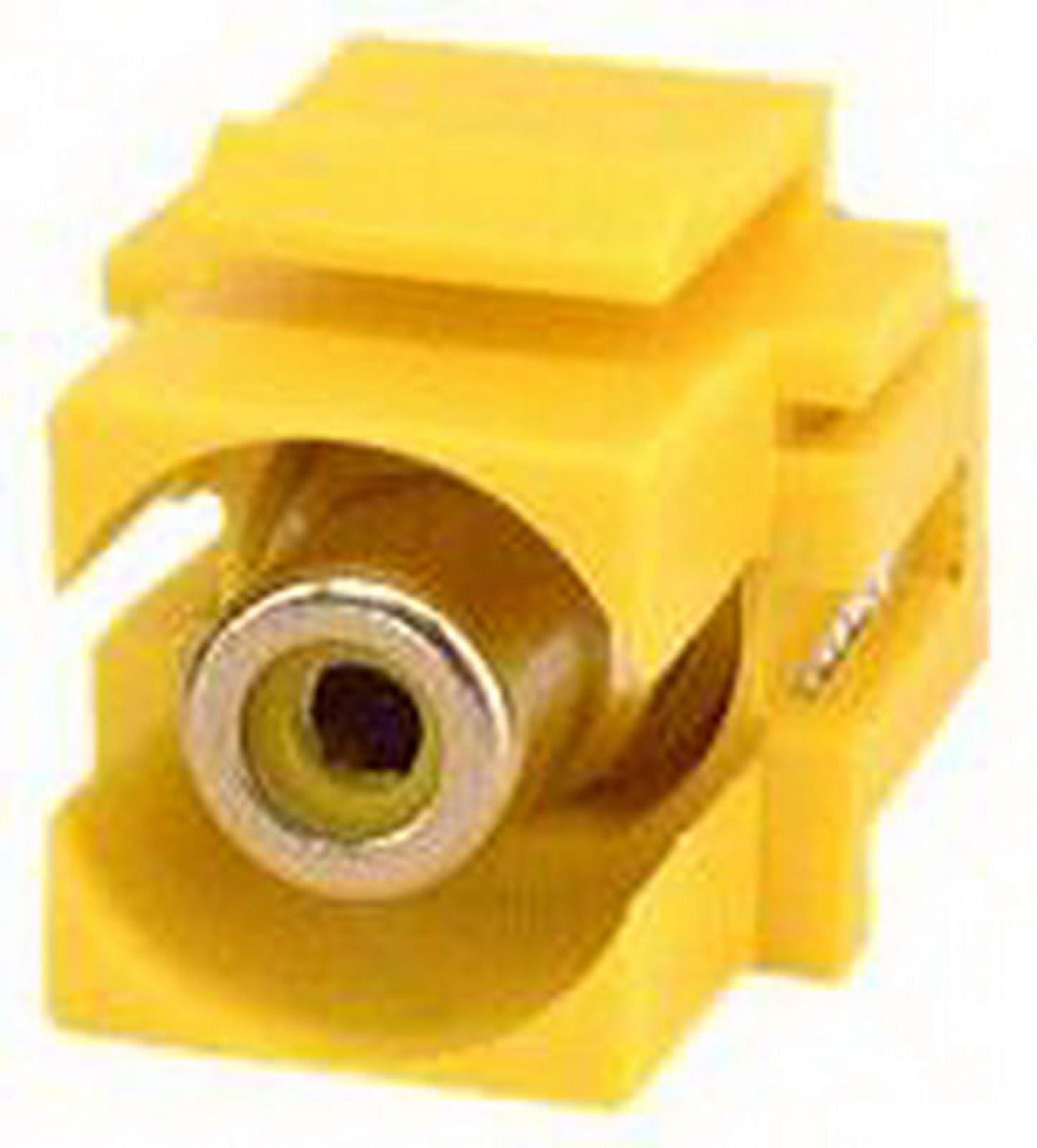 IEC RMRCAYE RCA Female to Female Connector on Yellow Flush Mount