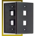 thumbnail image 1 of IEC WB10802 Black Plastic Wall Plate with 2 Cutout for a Keystone Insert, 1 of 1