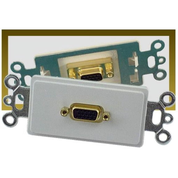 IEC WDH661000 White Decora Insert with One VGA