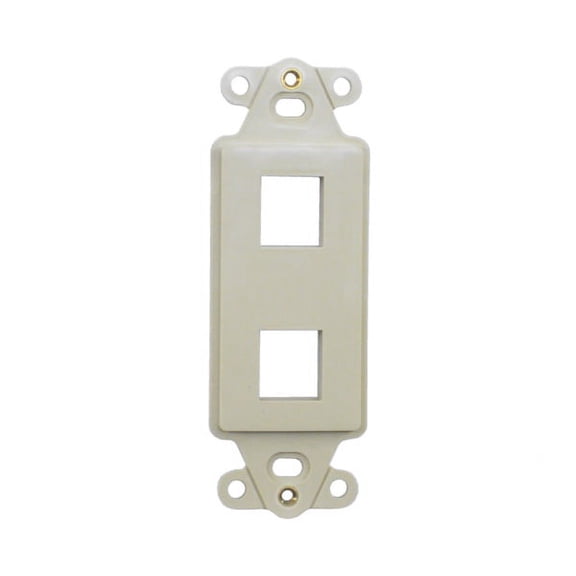 IEC WDX342000 Beige Decora Insert with Two Keystone Cutouts