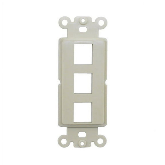 IEC WDX343000 Beige Decora Insert with Three Keystone Cutouts