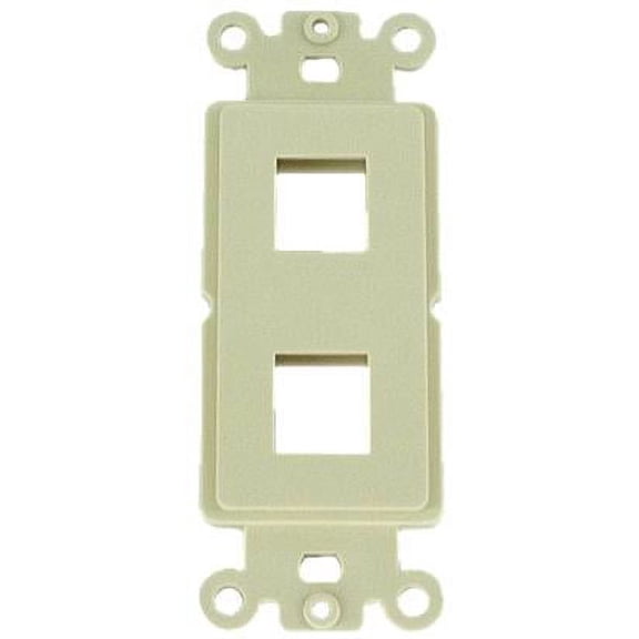 IEC WDZ342000 Ivory Decora Insert with Two Keystone Cutouts