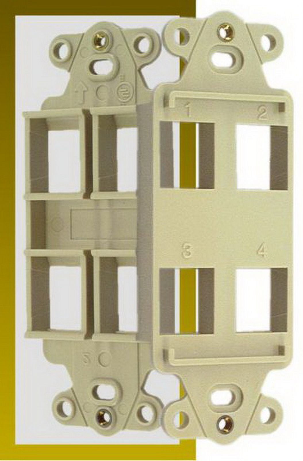 IEC WDZ344000 Ivory Decora Insert with Four Keystone Cutouts - Walmart.com