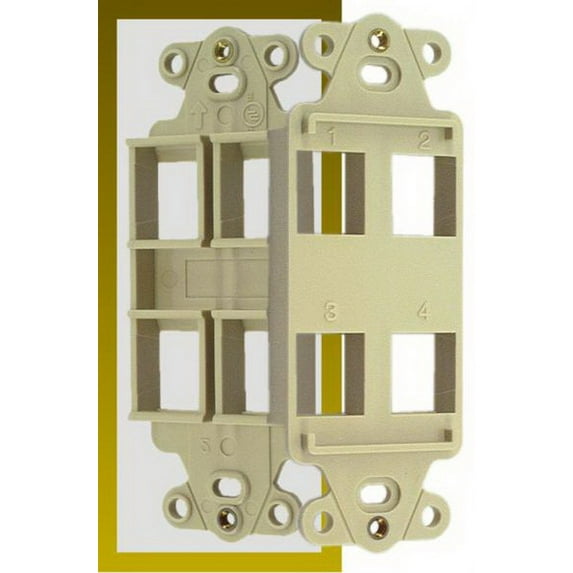 IEC WDZ344000 Ivory Decora Insert with Four Keystone Cutouts