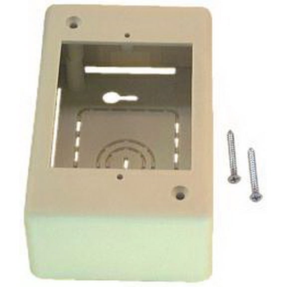 IEC WM2401 Single Gang Surface Mount Deep (1.85 inch deep) Box Ivory