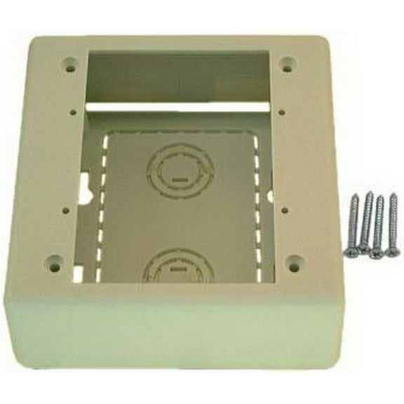 IEC WM2402 Double Gang Surface Mount Deep (1.85 inch deep) Box Ivory