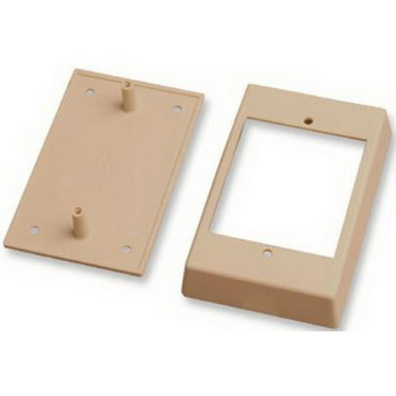 IEC WM2411 Single Gang Surface Mount Shallow (.8 inch deep) Box Ivory