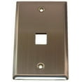 thumbnail image 1 of IEC WS10801 Stainless Steel Wall Plate with 1 Cutout for a Keystone Insert, 1 of 1
