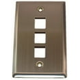 thumbnail image 1 of IEC WS10803 Stainless Steel Wall Plate with 3 Cutout for a Keystone Inserts, 1 of 1