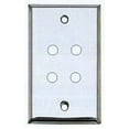 thumbnail image 1 of IEC WS17204 Stainless Steel Wall Plate with Four .375 Inch Round Holes, 1 of 1