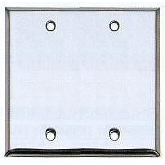 IEC WS20000 Stainless Steel Blank Two Gang Wall Plate