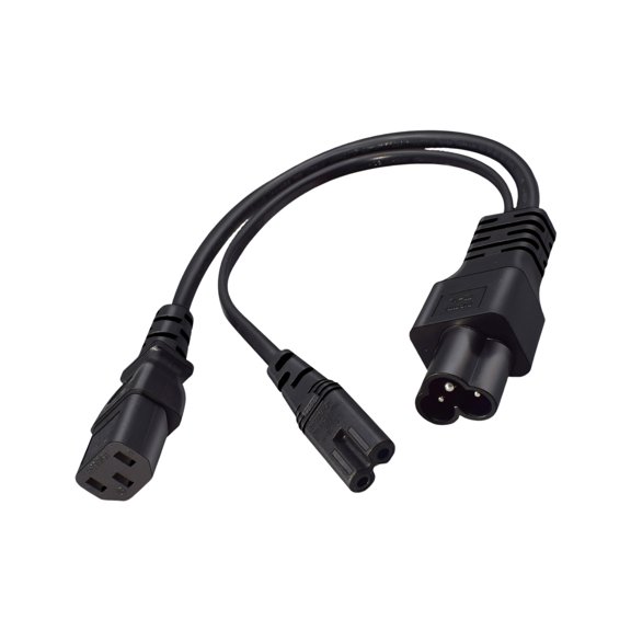IEC320 6 To C7 And C13 Power Splitter Cable 0.3Meter Coppers For Server Computer Monitor Double Output