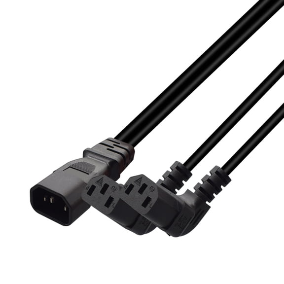 IEC320 C14 to 2C13 Power Cable Supply Americans Standard 3Pin Extension Cable Computer Power Splitter Cord
