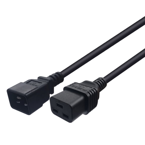 IEC320 C19 3Pin Female Port to C20 3Pin Male Power Cord Convsion Adapter Cable