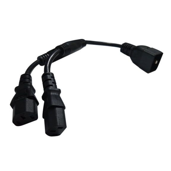 IEC320 C20 to C13+C13 Y-Type Splitter Power Cord, IEC320 C20 Male to 2xC13 Female Conversion Adapter Cable Line