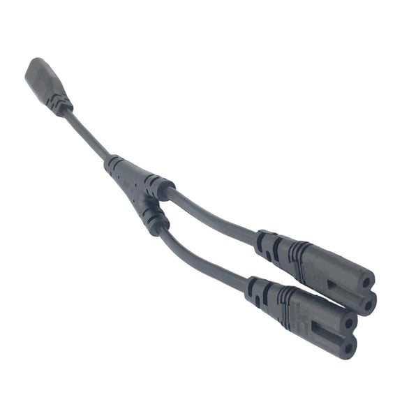 IEC320 C8 Power Extension Cord Multiple Device Compatibility Entanglement Resistant Wire for Electronics Extender Cord