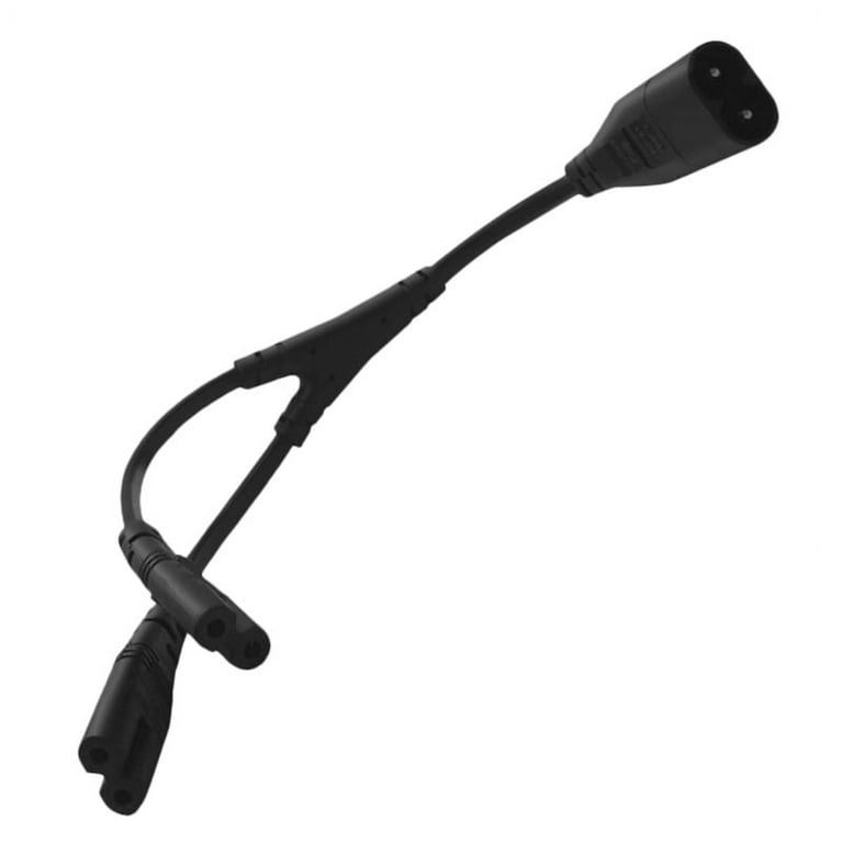 IEC320 C8 to 2X C7 Y Split AC Power Cord, IEC 8 Male to 2 Female 1