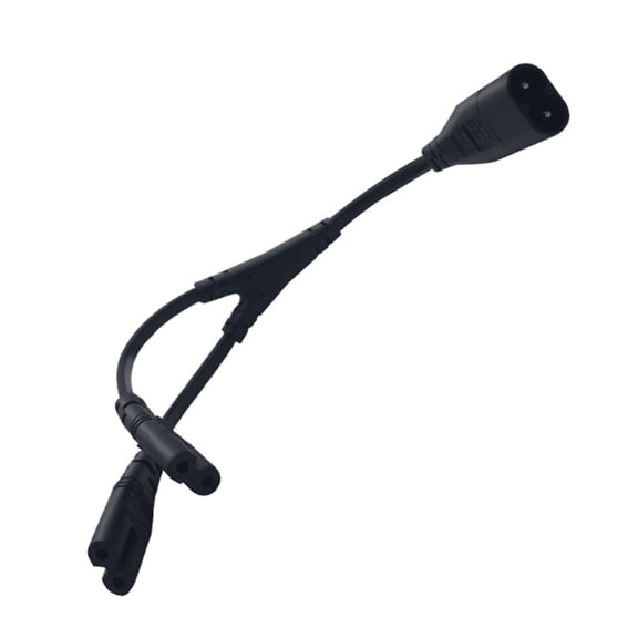IEC320 C8 to 2xC7 Y Split Power Cord, IEC320 Figure 8 Male to 2 Female 1 in 2Out Power Cable