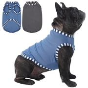 IECOii 2 Pack Dog T-Shirt for Small Dogs | Breathable Stretch Fit for Summer, UV Sun Protection for Chihuahua & Cats, Gray+Blue,M