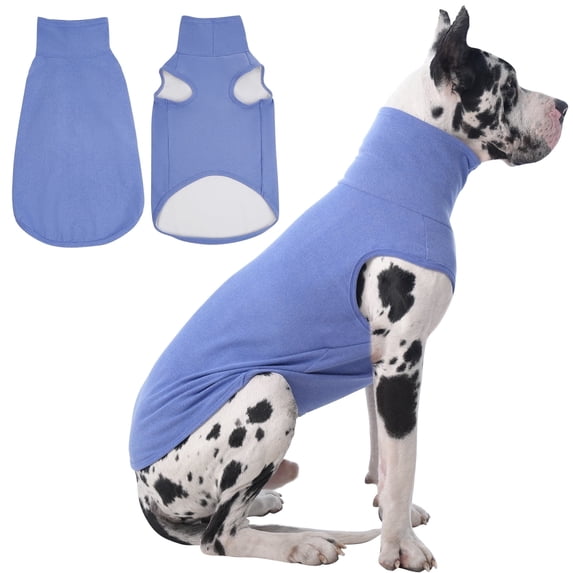 IECOii 4XL Dog Sweater - Stretch Fleece Sweater with Turtleneck,DarkRed,XXXX-Large, Warm Pullover Sweatshirt Pajamas for Indoor Sleeping/Outdoor Walking, Comfort Fit for Giant Breeds Like Great Dane