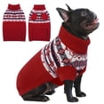 thumbnail image 1 of IECOii Christmas Dog Sweater for Medium Large Extra Large Dogs Halloween Turtleneck Dog Sweatshirt Knitted Warm Pet Winter Clothes,Red,M, 1 of 8