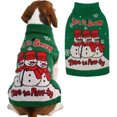 thumbnail image 1 of IECOii Christmas Dog Sweater with Leash Hole,Warm Soft Pullover Knitwear for Holiday,Snowman Pet Turtleneck for Medium Dogs,Green,XL, 1 of 9